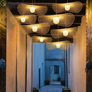 Modern Bamboo Rattan LED Pendant Light Chandelier for Living Room | Ljojo