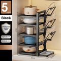 Adjustable Pot Holder with Storage Shelf for Pots, Lids, Pans, and Seasoning Bottles by Ljojo™
