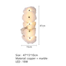 Ljojo Marble LED Wall Lamp Copper Sconce for Parlor Bedroom