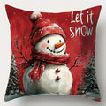 Christmas Pillowcase Santa Claus Snowman Tree Cover by Ljojo Home - Festive Sofa Cushion