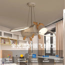 Ljojo Little Deer LED Chandelier: Modern Minimalist Cartoon Wooden Kids Room Pendant Light