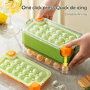 Ljojo Mini Ice Cube Tray with Lid and Bin: Spill-resistant Ice Maker for Cocktails