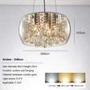 Crystal Glass Chandelier: Modern Nordic Luxury LED Hanging Lamp by Ljojo for Bedroom Dining Room