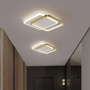 Ljojo Modern Acrylic LED Ceiling Lamp Gold Black Aisle Lights For Bedrooms Hallway Balcony