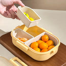Ljojo 3-Compartment Plastic Lunch Box - Microwave Safe, Kid-Friendly Food Container
