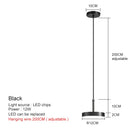 Vintage Industrial LED Pendant Lights Aluminum Thin Sheet Lamp Post Suspension Chandelier
