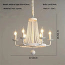 American Country Retro Crystal Chandelier Black Dining Room Bedroom Pendant Light by Ljojo