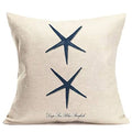 Ljojo Marine Life Blue Pillow Case Set - Home Decor Ocean Sailing Theme