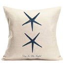 Ljojo Marine Life Blue Pillow Case Set - Home Decor Ocean Sailing Theme