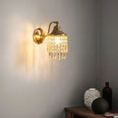 Ljojo™ Copper Crystal Wall Sconce: Elegant American Retro Style for Bedroom and Living Room