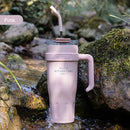 Ljojo Light Luxury Handle Cup: Insulated Straw Cup for Office, Travel, and Car