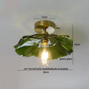 Ljojo Modern Amber Glass LED Ceiling Lights with Copper Socket for Home Decoration
