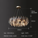 Modern Luxury Crystal Leaf Chandelier For Living Dining Room Pendant Light E14 Ljojo Fixture