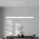 Ljojo Modern LED Pendant Light Wood Grain/White/Black Chandelier for Dining Kitchen Living Room