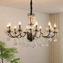 Black Crystal Chandelier Foyer Art Decor Ceiling Pendant Lights by Ljojo
