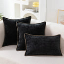 Chenille Throw Pillow Cover 30x50cm Velvet Luxury Cushions for Sofa Bed - Ljojo