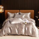 Ljojo Luxury Jacquard Bedding Set - European Style Satin Duvet Cover for Double Bed