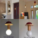 Ljojo Geometric Solid Wood LED Ceiling Chandelier Modern Nordic Minimalist Cream Dining Room Decor