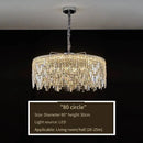 Gold Starry Crystal Chandelier for Villa Attic Bedroom - Ljojo Luxe Hanging Lamp
