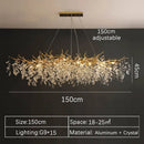LED Luxury Gold Large Ceiling Chandelier for Living Room by Ljojo