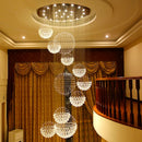 Large Modern Crystal Chandelier Pendant Light for Living Room | Industrial Design Lustre by Ljojo