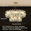 Ljojo Luxury Golden Crystal Round Ceiling Chandelier Light for Living Room