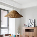 Vintage Rattan Pendant Lights Hand Knitted Wicker Ceiling Lamps for Dining Room Kitchen by Ljojo
