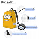 Ljojo Miniones Face Backpack for Kids - Fun & Kawaii Design