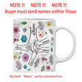 Ljojo 3D Flowers Name Mug for Mother's Day Gifts