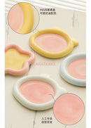 Ceramic Heart Dessert Plate Set by Ljojo - Cute Breakfast Tableware Home Inventory