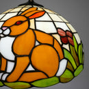 Bunny Chandelier Lovely Rabbit Stained Glass Pendant Lamp by Ljojo