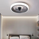 Ljojo 50CM Ceiling Fans Light: Bedroom Living Room Silent Fans Lighting Low Floor Fan Lamp