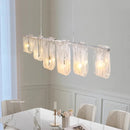 French Designer Cloud Ribbon Glass Island Chandelier - Modern Luxury Pendant Lamp for Villa Dining Room - Ljojo