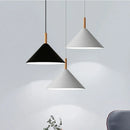 Ljojo Modern Art Iron Wood Pendant Lamp for Bedroom and Dining Room
