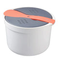 Ljojo Microwave Steamer Hot Lunch Box with Utensil for Steamed Rice & Soup