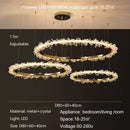 Nordic Luxury Crystal Ring Chandelier | Dimmable Ceiling Light by Ljojo