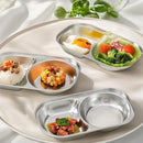 Ljojo Kids Stainless Steel Divided Food Plate with Cute Pattern