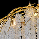Crystal LED Chandelier: Gloss Art Strip Hanging Light for Living Room by Ljojo