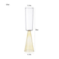 Ljojo 225ml Two Tone Glass Goblet Set Champagne Flute Cone Shape Base
