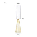 Ljojo 225ml Two Tone Glass Goblet Set Champagne Flute Cone Shape Base