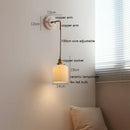IWHD Japan Style Ceramic LED Wall Sconce with Adjustable Copper Arm for Bedroom and Bathroom - Nordic Modern Wandlamp by Ljojo