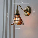 Ljojo Luxe Tiffany Living Room American Retro All Copper Wall Light