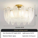 Ljojo Luxury Feather Crystal Chandelier - Cream Style Main Bedroom Lighting