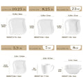 Ljojo Marble Grey Ivory White Ceramic Dinnerware Set - 36 Piece