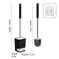 Ljojo Long Handle Wall-Mounted Toilet Brush with Detachable Holder
