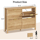 Ljojo™ 4-Drawer Wooden Shoe Organizer for Entryway Storage