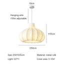 Wabi Sabi Onion Silk Pendant Lights French Cream Style Chandelier by Ljojo for Dining Room Kitchen Bedroom
