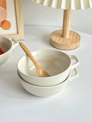 Ljojo 5-inch Ceramic Yogurt Dessert Fruit Bowl Bird's Nest Design