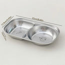 Ljojo Mini Stainless Steel Divided Children's Dinner Plate - Cute & Durable