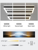 Ljojo 2022 New Light Luxury Square Chandelier LED Lamp - Nordic Modern Minimalist Style
